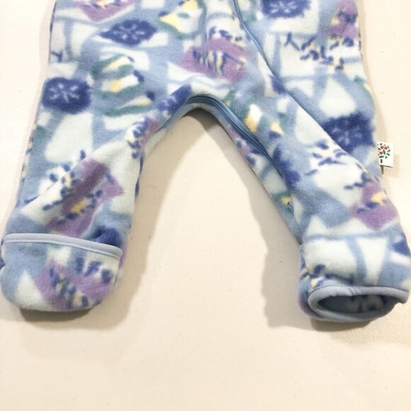 Vintage USA REI Fleece Cherry Tree Snug Suit Blue/Purple Baby Infant 18 Months - Picture 10 of 14